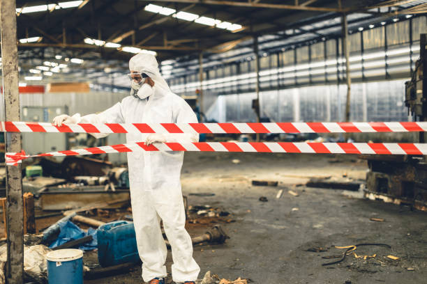 Professional Biohazard technician working in Holbrook, MA